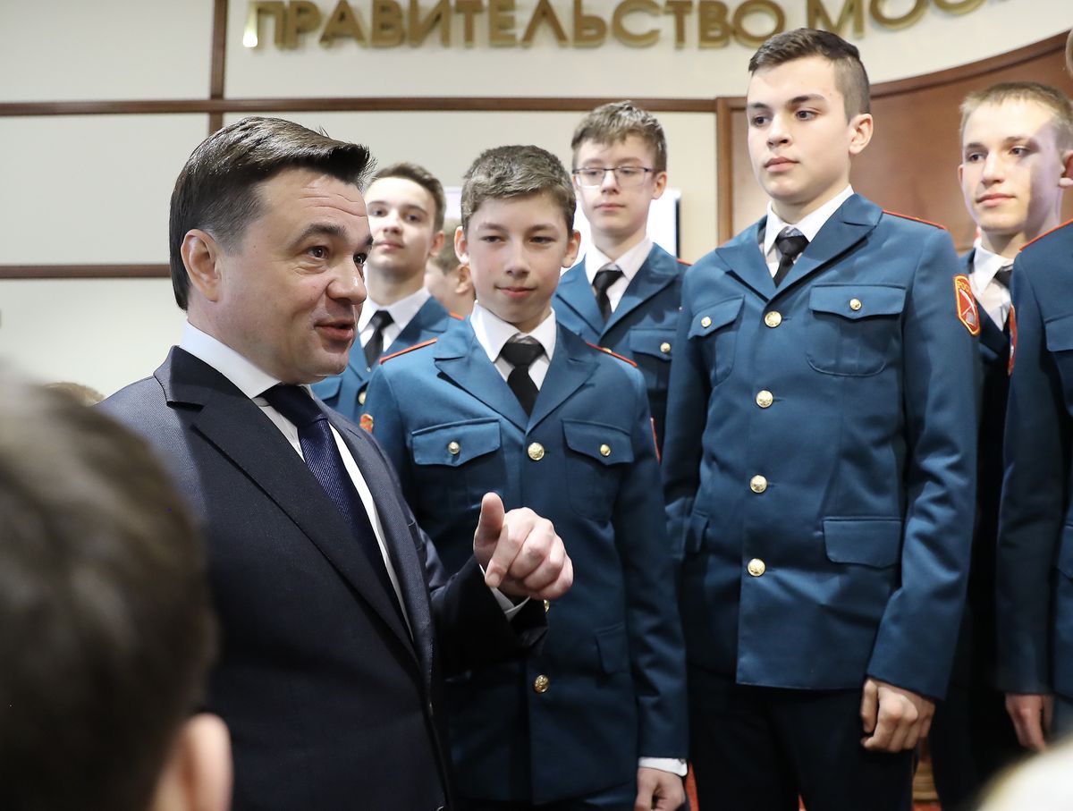 Андрей Воробьев губернатор московской области - Встреча с кадетами из Вологодской области Андрей Воробьев губернатор московской области - Встреча с кадетами из Вологодской области
